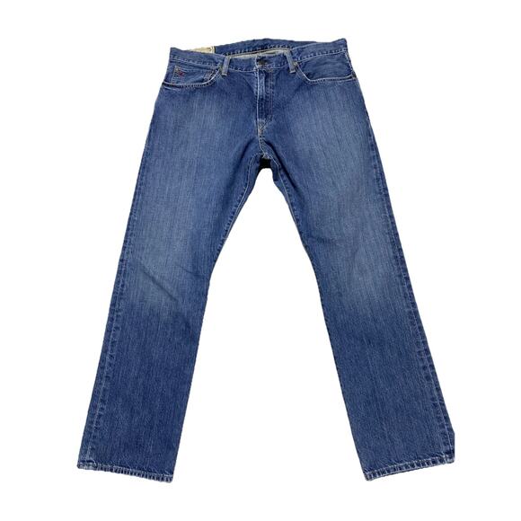 Polo Ralph Lauren Jeans Mens Tag 35x30 Actual 36x29.5 Blue Straight Designer - Picture 2 of 13